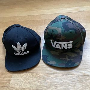 Boys adidas and van hat